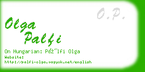 olga palfi business card